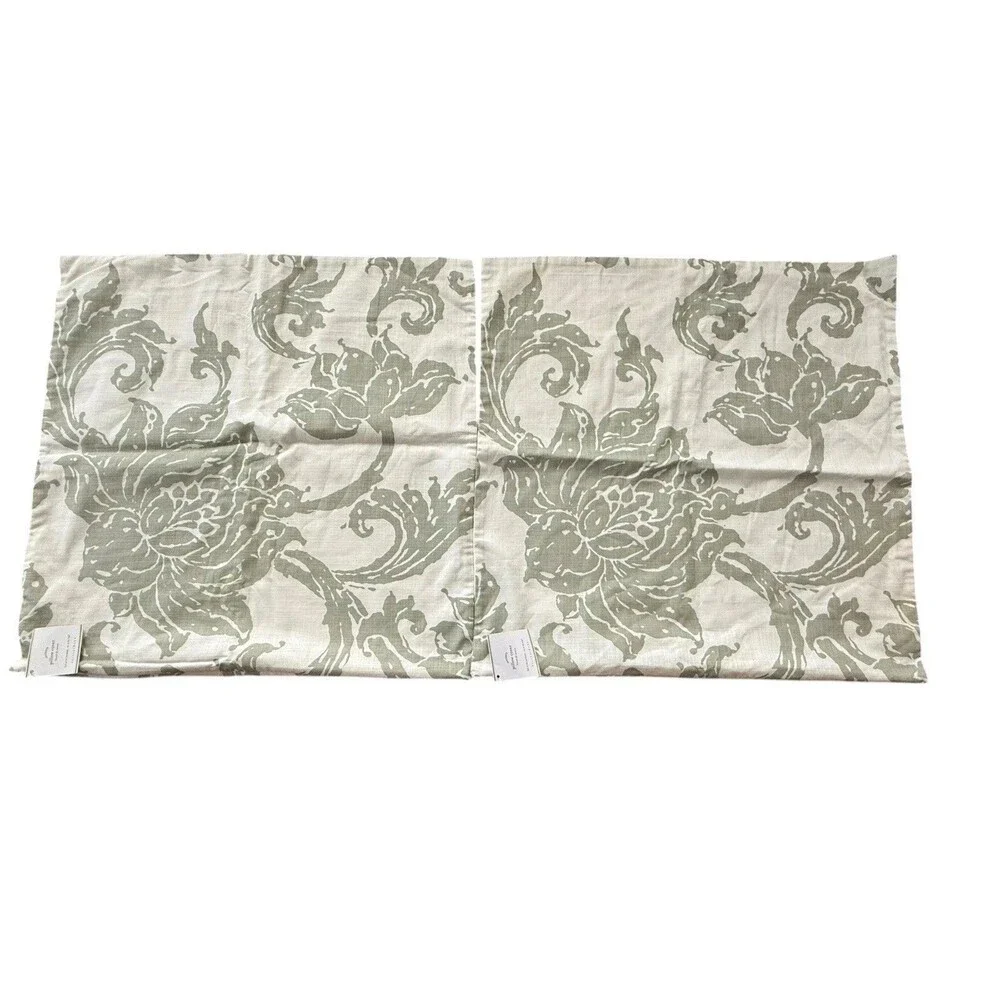 NWT Set Of 2 Pottery Barn Loretta Floral Pillow Cover 22”x22”